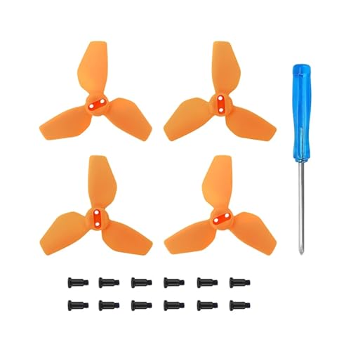 ZHUOHANG 2 Paar 2016S Propeller for NEO Drone Ersatzprop Bunte 3-Blatt leichte Lüfter Flügel for NEO Quadcopter Zubehör(Orange) von ZHUOHANG