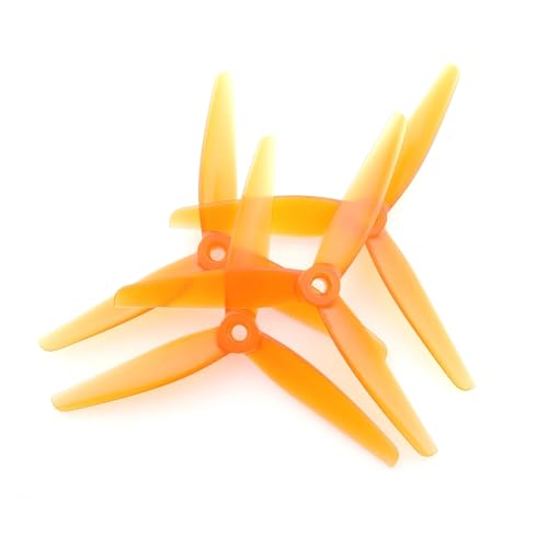 ZHUOHANG 2 Paar BMS Racing Prop 5,1 x 4,3 x 3 5143 5 Zoll FPV Propeller(2pairs Orange) von ZHUOHANG