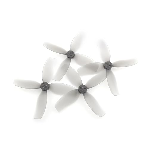 ZHUOHANG 2 Paar DT90MMX4 3,5-Zoll-Propeller Cinewhoop 4-Blatt-FPV-Propeller(2Pairs Grey) von ZHUOHANG