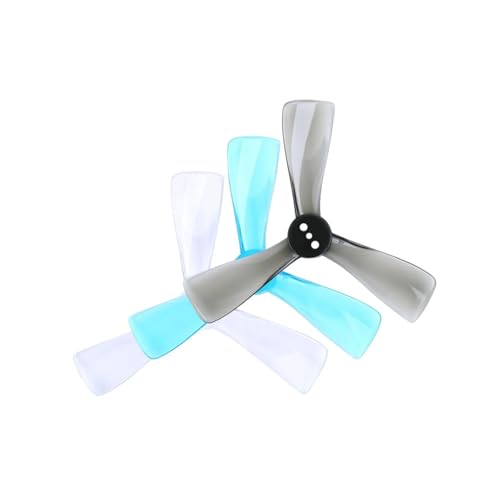 ZHUOHANG 2 Paar Nazgul Cine 2525 Tri-Blade Prop 2,5 Zoll FPV Propeller(2Pairs Blue) von ZHUOHANG