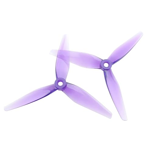 ZHUOHANG 2 Paar R30 5130 Propeller 5,1 Zoll FPV Requisiten(2Pairs Purple) von ZHUOHANG