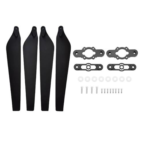 ZHUOHANG 2880 Carbon Propeller Landwirtschaft Spray Flugzeug Faltbare Klinge Zubehör Paddel Klemme for E5000 Pflanzenschutz Reparatur Drohne(Black Props 4pcs) von ZHUOHANG