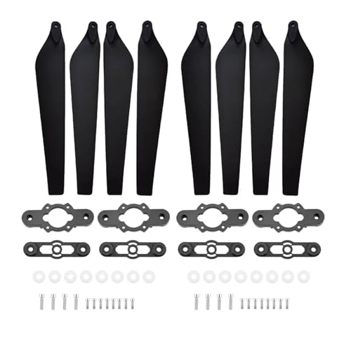 ZHUOHANG 2880 Carbon Propeller Landwirtschaft Spray Flugzeug Faltbare Klinge Zubehör Paddel Klemme for E5000 Pflanzenschutz Reparatur Drohne(Black Props 8pcs) von ZHUOHANG