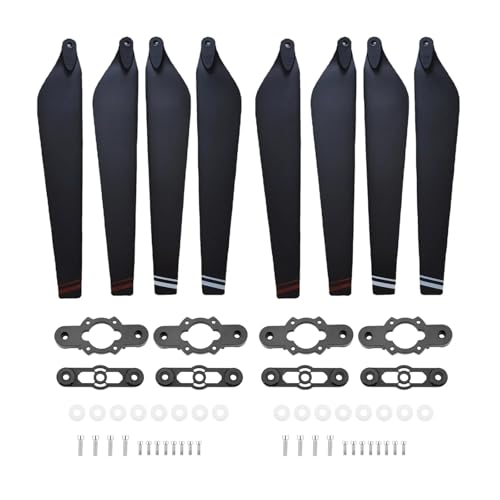 ZHUOHANG 2880 Carbon Propeller Landwirtschaft Spray Flugzeug Faltbare Klinge Zubehör Paddel Klemme for E5000 Pflanzenschutz Reparatur Drohne(Color Props 8pcs) von ZHUOHANG