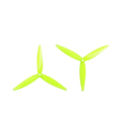 ZHUOHANG 2Pairs 7040 7 Zoll 3-Blatt PC Propeller 7X4X3 CW CCW Requisiten for RC FPV MAK4 7 Zoll Long Range LR7 Drohnen DIY Teile(2Pairs Yellow) von ZHUOHANG