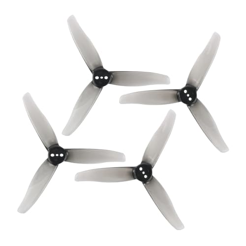 ZHUOHANG 4 Paar 3 Zoll 3016 Mini Propeller 1,5 m 2mm Loch 3-Blatt Paddel CW CCW Propeller Prop for FPV Racing Flugzeug Spielzeug Quadcopter(2mm Grey) von ZHUOHANG