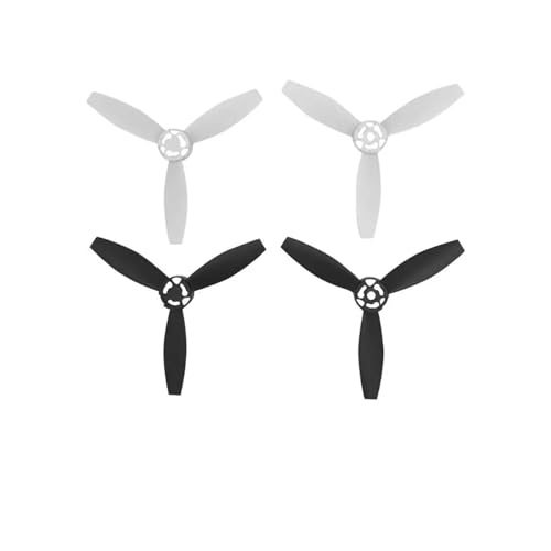 ZHUOHANG 4PCS Kunststoff Propeller Langlebige Quick Release Prop Klingen for Bebop 2 Drone Zubehör Leichte Flügel Fans(2 Black 2 White) von ZHUOHANG