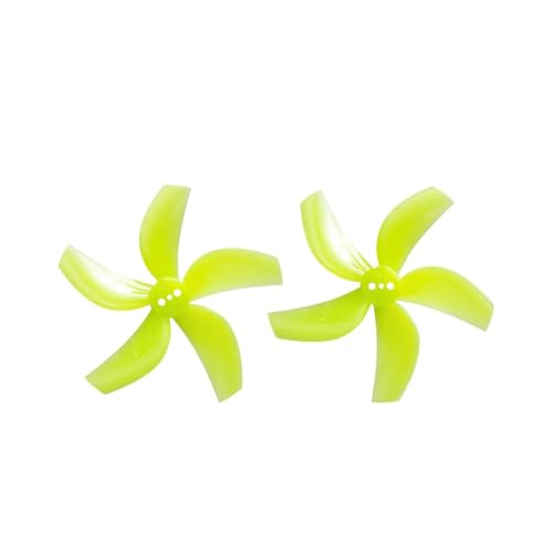 ZHUOHANG 8PCS D63 5-Blatt PC Propeller Kanal 63mm 2,5 Zoll RC FPV Racing Freestyle Cinewhoop Kanal Drohnen D63-5 Requisiten(D63 Yellow) von ZHUOHANG