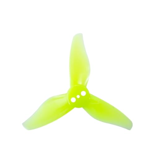 ZHUOHANG 8PCS Hurricane 2023 2X2,3X3 3-Blatt Zahnstocher Propeller 1mm 1,5mm for RC FPV Racing Freestyle 2 Zoll Zahnstocher Drohnen(Yellow 1.5mm) von ZHUOHANG