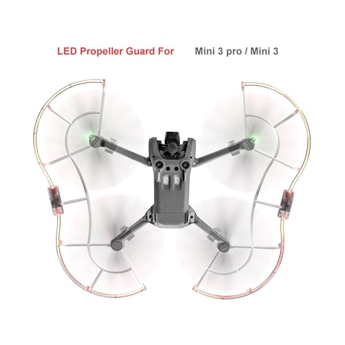 ZHUOHANG Mini 3 Pro Drone LED-Blitz Propeller Schutz for Mini 3 Zubehör Led Licht Klingen Propeller Abdeckung Leichte(LED Guard) von ZHUOHANG