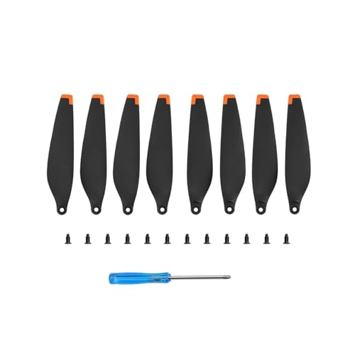 ZHUOHANG Propeller Ersatz Klingen for Mini 3 Drone 6030F Requisiten Klinge Licht Gewicht Flügel Fans Mini 3 Reparatur Paddel Zubehör(Black Orange 8pcs) von ZHUOHANG