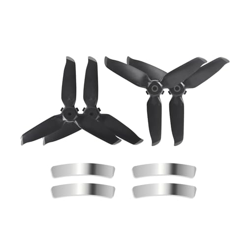 ZHUOHANG Schnellverschluss-Propeller 5328S for FPV-Drohnen. Leichtes 3-Blatt-Paddelblatt mit Armaufkleber for FPV-Drohnenzubehör(Silver) von ZHUOHANG