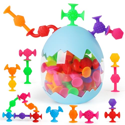 50 Stück Saugnapf Spielzeug, Badespielzeug für Kinder ab 3 Jahren, Silikon Sensorisches Spielzeug Stressabbau-Spielzeug Reisespielzeug mit Dinosauriereier, Geschenke für Jungen Mädchen Alter 3 4 5 50 Stück Saugnapf Spielzeug, Badespielzeug für Kinder ab 3 Jahren, Silikon Sensorisches Spielzeug Stressabbau-Spielzeug Reisespielzeug mit Dinosauriereier, Geschenke für Jungen Mädchen Alter 3 4 5 von ZHUOYOU