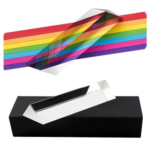 ZHYUAN 15 cm Dreiecksprisma,K9 Kristall Prisma Dreieck,Glas Prisma Optisches,dreieckiges Prisma,K9 Glas Prisma Optisches,Prisma Fotografie für Fotofotografie mit Regenbogeneffekten(mit Geschenkbox) von ZHYUAN