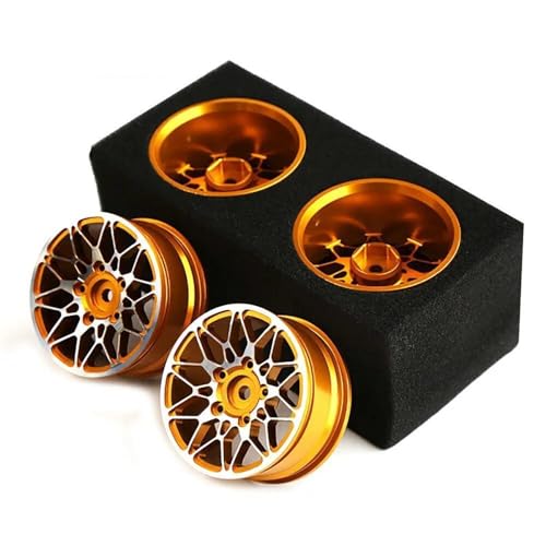 ZIBOXI 1/10 Onroad Drift Rc Auto Räder RIS Fit for Tamiya Tt01 for HSP for Hpi for Kyosho TT02 (Color : Gold 4pcs) von ZIBOXI