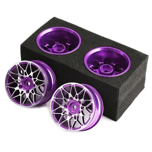 ZIBOXI 1/10 Onroad Drift Rc Auto Räder RIS Fit for Tamiya Tt01 for HSP for Hpi for Kyosho TT02 (Color : Purple 4pcs) von ZIBOXI