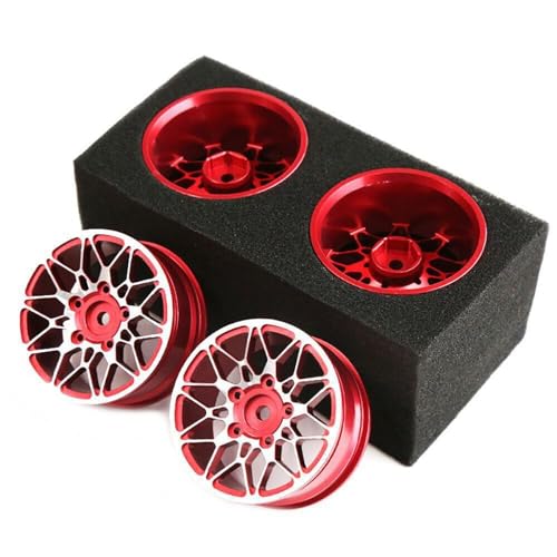 ZIBOXI 1/10 Onroad Drift Rc Auto Räder RIS Fit for Tamiya Tt01 for HSP for Hpi for Kyosho TT02 (Color : Red 4pcs) von ZIBOXI