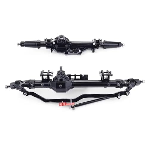 ZIBOXI 1/10 RC Autos Vorne Hinterachse for RC Crawler Axial Wraith Rock Racer 90018 90045 RR10 90048 90053(Black) von ZIBOXI