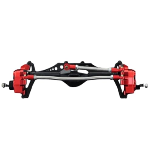 ZIBOXI 1/10 Vorderachse RC Upgrade Teil Rc Vorderachse Axial Fit for Capra RC Auto Teil RC Auto Zubehör Rot(Red) von ZIBOXI