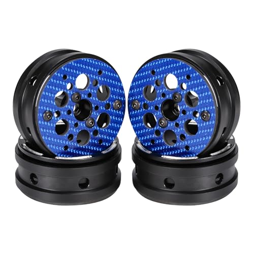 ZIBOXI 1,9 Zoll Delrin Wheels Felge for 1/10 RC Rig Crawler LCG Comp baut SCX10 Capra TRX4 TGH Dlux Gspeed V4 UGRC Chassis (Color : 4PCS B Blue) von ZIBOXI