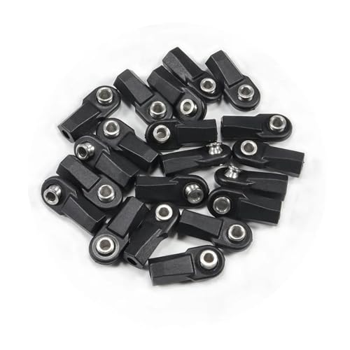 ZIBOXI 10/20 STÜCKE M4 Gerade Und Abgewinkelte Stangenenden Mit 7mm Pivot Ball for 1/10 1/8 RC Rig Crawler links Gebäude SCX10 TRX4 D90 TF2 CC01(Straight 20PCS) von ZIBOXI