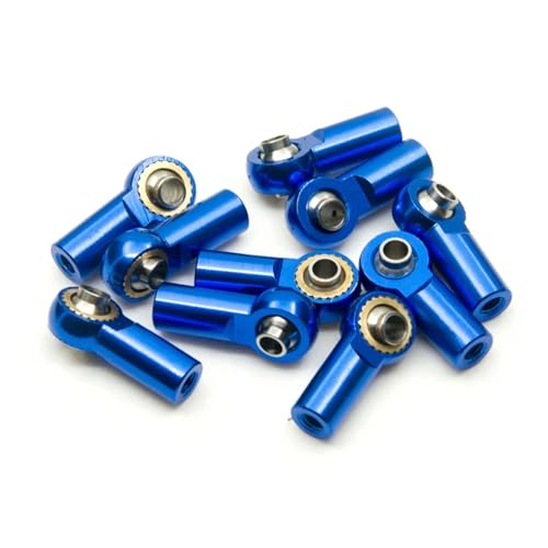 ZIBOXI 10/20 stücke M3 Link Stange Joint Ball Ende Kopf Halter Axial SCX10 Fit for Sakura D4 1/10 RC Auto LKW Buggy Crawler(Royal Blue 10pcs) von ZIBOXI