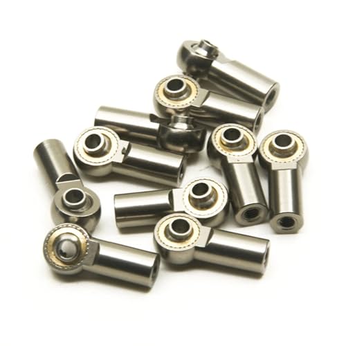 ZIBOXI 10/20 stücke M3 Link Stange Joint Ball Ende Kopf Halter Axial SCX10 Fit for Sakura D4 1/10 RC Auto LKW Buggy Crawler(Titanium 10pcs) von ZIBOXI