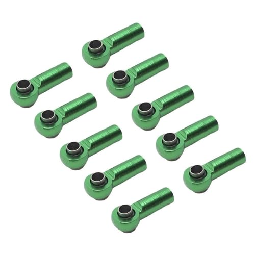 ZIBOXI 10 Stücke M2.5 Verbindungsstange Spurstangenkopf Kugelgelenk Passend for Wltoys A959 12428 144001 for WPL C14 C24 MN D90 MN99S RC Auto Upgrades Teile(Green) von ZIBOXI