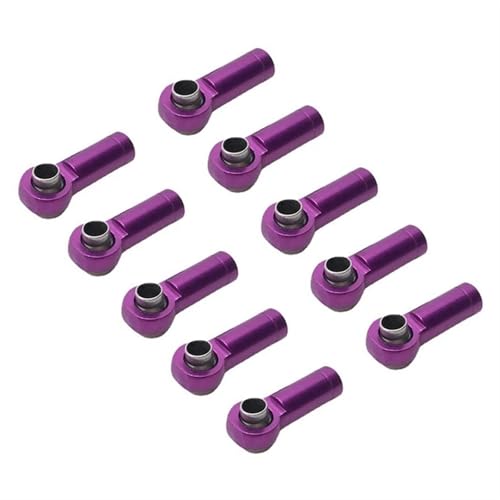 ZIBOXI 10 Stücke M2.5 Verbindungsstange Spurstangenkopf Kugelgelenk Passend for Wltoys A959 12428 144001 for WPL C14 C24 MN D90 MN99S Upgrades Teile(Purple) von ZIBOXI