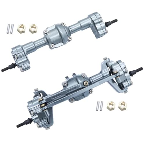 ZIBOXI 2 Stück 1/24 Vorder- und Hinterachse for FMS FCX18 FCX24 RC Autoteil RC Autozubehör Ersatzteile Rot(Titanium) von ZIBOXI