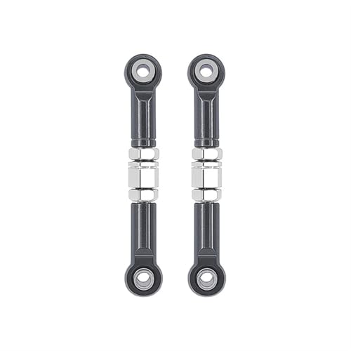 ZIBOXI 2 stücke Metall Front Steering Rod Lenkung Links for MJX H16 16207 16208 16209 16210 1/16 RC Auto Upgrades Teile Zubehör(Dark Grey) von ZIBOXI