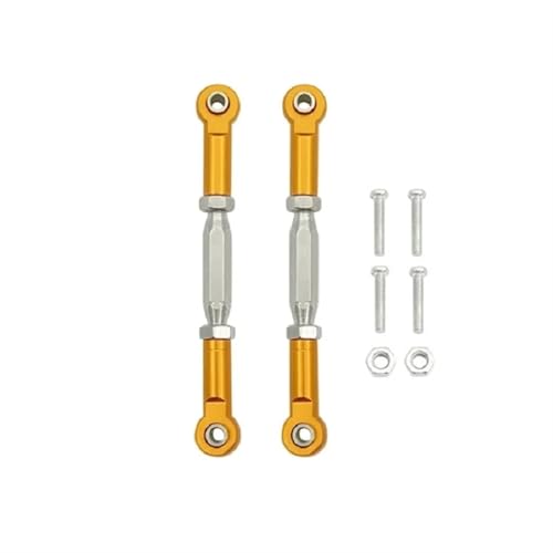 ZIBOXI 2 stücke Spannschlösser Sturz Link Gestänge Set Fit for Traxxas Slash 4X4 VXL 2WD Rustler Stampede Hoss 1/10 RC Auto Upgrade Teile(Yellow) von ZIBOXI