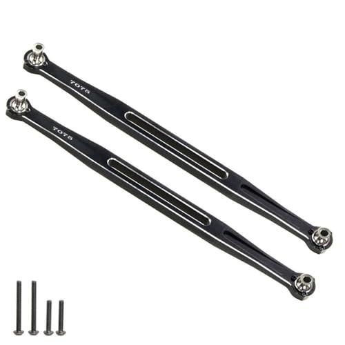 ZIBOXI 2 stücke Toe Links 202,5mm Link Rod Linkage 7897 Fit for Traxxas 1/5 X-Maxx WideMaxx 8S 1/6 XRT 8S RC Auto Upgrade Teile(Black) von ZIBOXI