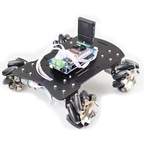 ZIBOXI 20 kg große Last 4WD Mecanum Rad Omni Roboter Auto Chassis Kit mit DC 12 V Encoder Motor for Arduino DIY Projekt von ZIBOXI