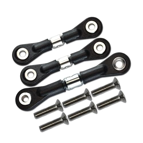 ZIBOXI 3-teiliges Lenkgestänge Servostange Passend for Tamiya TT-02 TT-02T TT02 TT02T 1/10 Ersatz RC Auto Upgrades Teile Grün(Silver) von ZIBOXI