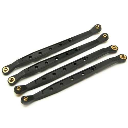 ZIBOXI 4Pcs Oberen Unteren Aufhängung Link Linkage Arm Set Axial Fit for Wraith 90018 1/10 RC Crawler Auto Zubehör(Black Lower) von ZIBOXI