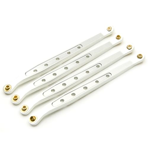 ZIBOXI 4Pcs Oberen Unteren Aufhängung Link Linkage Arm Set Axial Fit for Wraith 90018 1/10 RC Crawler Auto Zubehör(Silver Lower) von ZIBOXI