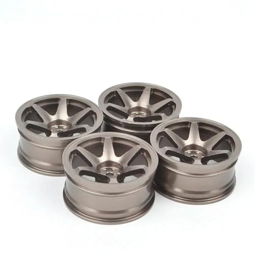 ZIBOXI 4Pcs Räder Hub Felgen 1/10 RC Auto Fit for Tamiya TT-01 TT02 for Sakura for HSP for HPI (Color : Grey 4pcs) von ZIBOXI