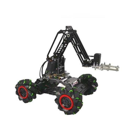 ZIBOXI 4WD Mecanum Rad RC Roboter Auto Chassis for Arduino for Raspberry ESP32 Roboter Auto Mit Motor Encoder Programmierbare Roboter DIY Kit (Size : No Encoder car-arm) von ZIBOXI