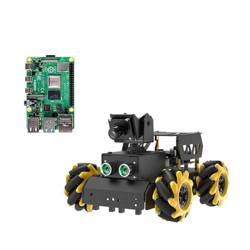 ZIBOXI 4WD TurboPi Mecanum Rad Motor Roboter Auto for Raspberry Pi Roboter DIY Kit 4B 4GB Kamera Open Source AI Python Auto for Starter (Size : 4B 4GB-Full Set) von ZIBOXI