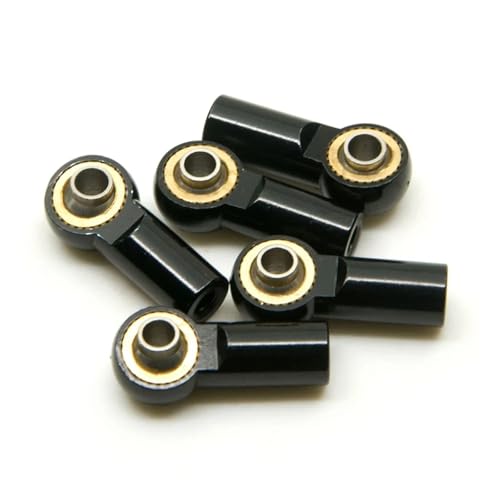 ZIBOXI 5/10 stücke M3 Link Stange Joint Ball Ende Kopf Halter Axial SCX10 Fit for Sakura D4 1/10 RC Buggy Crawler Auto Teile(5Pcs Black) von ZIBOXI