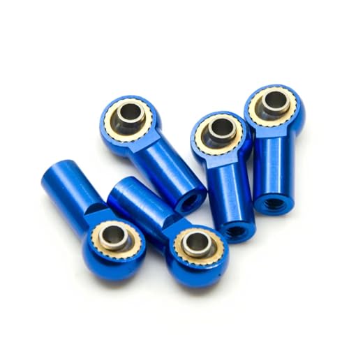 ZIBOXI 5/10 stücke M3 Link Stange Joint Ball Ende Kopf Halter Axial SCX10 Fit for Sakura D4 1/10 RC Buggy Crawler Auto Teile(5Pcs Royal blue) von ZIBOXI