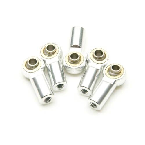 ZIBOXI 5/10 stücke M3 Link Stange Joint Ball Ende Kopf Halter Axial SCX10 Fit for Sakura D4 1/10 RC Buggy Crawler Auto Teile(5Pcs Silver) von ZIBOXI