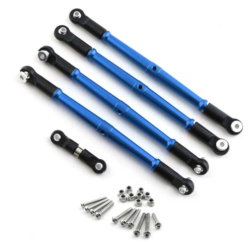 ZIBOXI 5 stücke Vorne Und Hinten Link Stange Spurstange Zugstange Servo Stange Fit for Arrma 1/8 Karton Outcast Upgrade Teile(Blue) von ZIBOXI