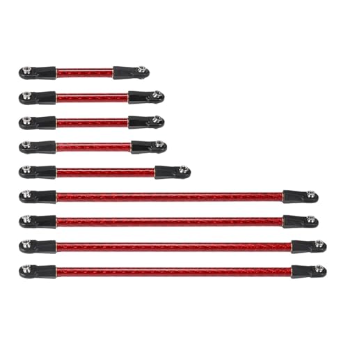 ZIBOXI 57g Links Set Fit for Fimonda V1 V2 LCG Chassis SCX10 III AR45 Achse Version Cheater Rigs Comp Builds Upgrade(Red) von ZIBOXI