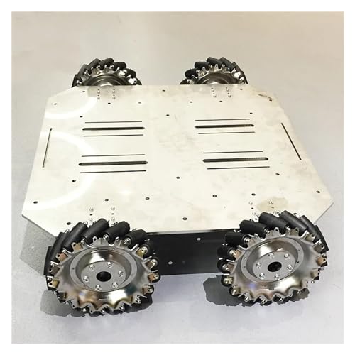 ZIBOXI 70 kg große Last Mecanum Rad Roboter Auto Chassis mit 4 Stück 24 V Encoder Motor PS2 Arduino Controller for ROS Schießplattform (Size : Package 2) von ZIBOXI