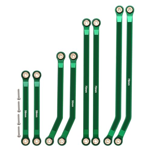 ZIBOXI 8 STÜCKE Hohe Spielraum 4 Links Set 1/24 RC Crawler Auto Axial SCX24 Fit for Jeep for Gladiator for Dodge Power Wagon(Green) von ZIBOXI