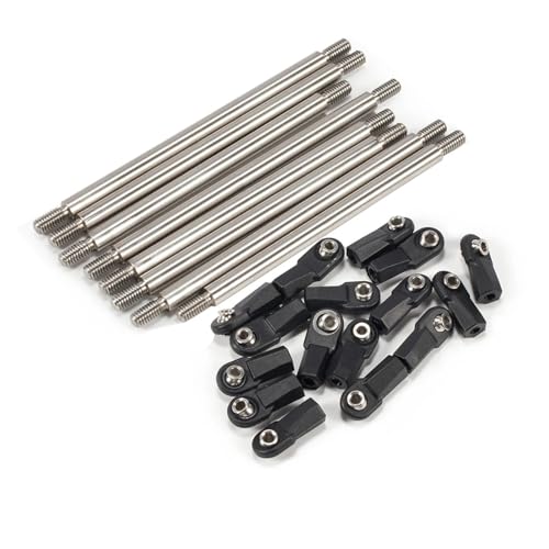 ZIBOXI 8 Stücke 275mm Radstand Links Set Mit M4 Stange Enden 1/10 RC Crawler 275WB Chassis Fit for Austarhobby SCX10 D90 TF2 DIY von ZIBOXI