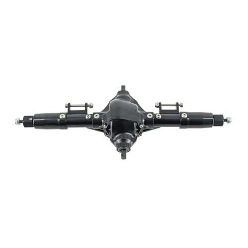 ZIBOXI Axial Scx10 Upgrades Teile Vorne Mitte Hinten Gerade Achse Mit Servo Basis for 1/10 4WD D90 Rc Auto Zubehör(Black Middle Axle) von ZIBOXI