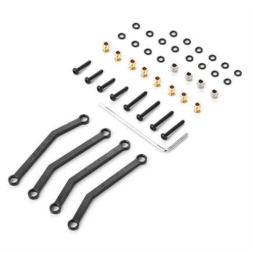 ZIBOXI Bearbeitete Lenkung Link Rod Set for 1/24 FMS FCX24 K5 Blazer Pickup Off-Road Klettern Auto Upgrade Teile(Black) von ZIBOXI